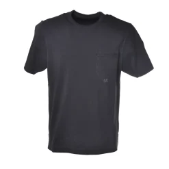 C.P. Company - Crewneck T-Shirt with Maxi Pocket - Blue - Luxury Exclusive Collection - Avvenice^ T-shirt