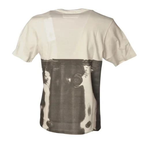 C.P. Company - Crewneck T-Shirt with Front Print - Black and White - Luxury Exclusive Collection - Avvenice^ T-shirt