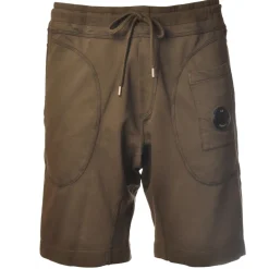 C.P. Company - Fleece Bermuda With Elastic Waistband - Brown - Trousers - Luxury Exclusive Collection - Avvenice^ Trousers