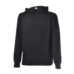 C.P. Company - Hooded Sweatshirt with Logo - Blue - Luxury Exclusive Collection - Avvenice^ Sweatshirts