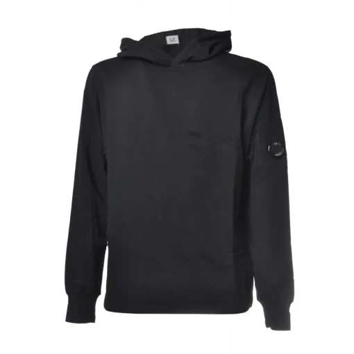 C.P. Company - Hooded Sweatshirt with Logo - Blue - Luxury Exclusive Collection - Avvenice^ Sweatshirts