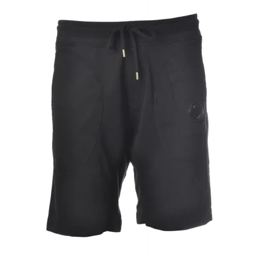C.P. Company - Jogging Effect Bermuda Shorts with Elastic Waist - Black - Trousers - Luxury Exclusive Collection - Avvenice^ Trousers
