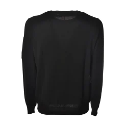 C.P. Company - Long Sleeve Crewneck Cotton Sweater - Black - Pullover - Luxury Exclusive Collection - Avvenice^ Knitwears