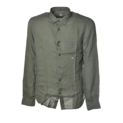 C.P. Company - Mandarin Collar Shirt - Green - Luxury Exclusive Collection - Avvenice^ Shirts