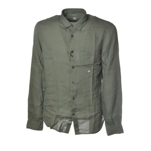 C.P. Company - Mandarin Collar Shirt - Green - Luxury Exclusive Collection - Avvenice^ Shirts