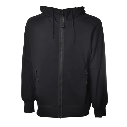 C.P. Company - Open Hoodie - Blue - Luxury Exclusive Collection - Avvenice^ Sweatshirts