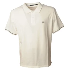 C.P. Company - Polo Shirt With Logo on The Left - White - Sweater - Luxury Exclusive Collection - Avvenice^ T-shirt