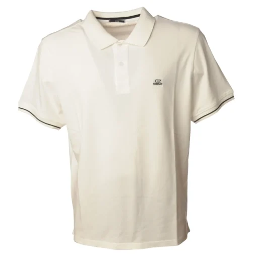 C.P. Company - Polo Shirt With Logo on The Left - White - Sweater - Luxury Exclusive Collection - Avvenice^ T-shirt