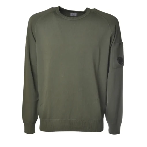C.P. Company - Pullover Made of Cotton Crepe - Green - Sweater - Luxury Exclusive Collection - Avvenice^ Knitwears