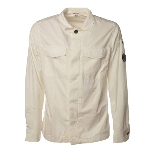C.P. Company - Shirt with Front Pockets - White - Luxury Exclusive Collection - Avvenice^ Shirts