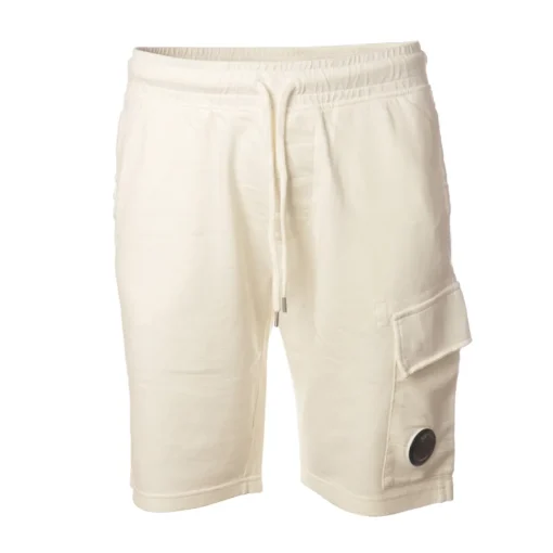 C.P. Company - Sweatshirt Bermuda with Pocket - White - Trousers - Luxury Exclusive Collection - Avvenice^ Trousers