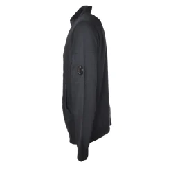 C.P. Company - Sweatshirt with Front Zip Closure and Snap Buttons - Blue - Luxury Exclusive Collection - Avvenice