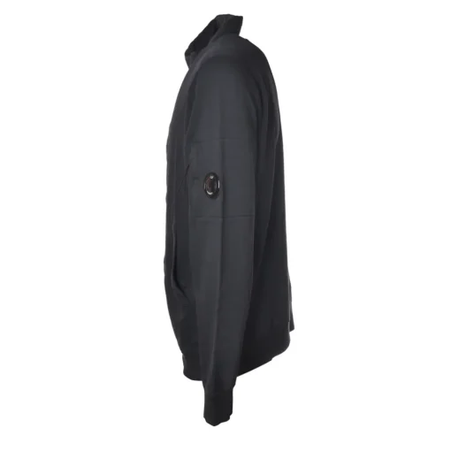 C.P. Company - Sweatshirt with Front Zip Closure and Snap Buttons - Blue - Luxury Exclusive Collection - Avvenice