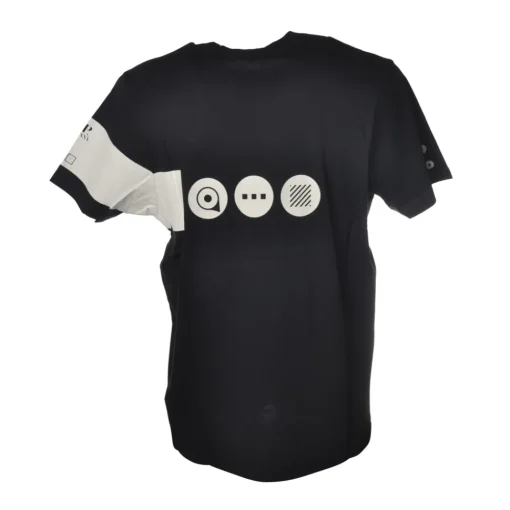 C.P. Company - T-Shirt with Contrast Print and Writings - Blue - Luxury Exclusive Collection - Avvenice^ T-shirt