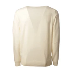 C.P. Company - Turtleneck Sweater with Seamed Sleeve - Cream - Sweater - Luxury Exclusive Collection - Avvenice^ Knitwears