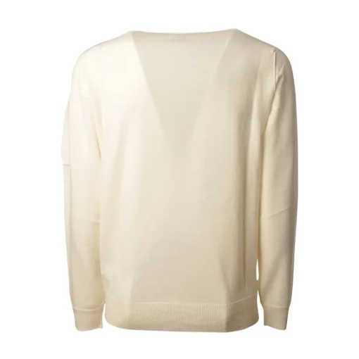 C.P. Company - Turtleneck Sweater with Seamed Sleeve - Cream - Sweater - Luxury Exclusive Collection - Avvenice^ Knitwears