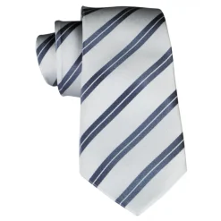 Coffret Cravates E.G. Cravates E.G. - Double Strip Tie - Mix of Gray and Ice Gray - Avvenice^ Ties & Bow Ties