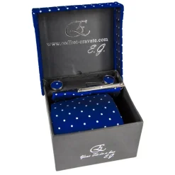 Coffret Cravates E.G. Cravates E.G. - Polka Dot Tie - Ultramarine - Avvenice^ Ties & Bow Ties
