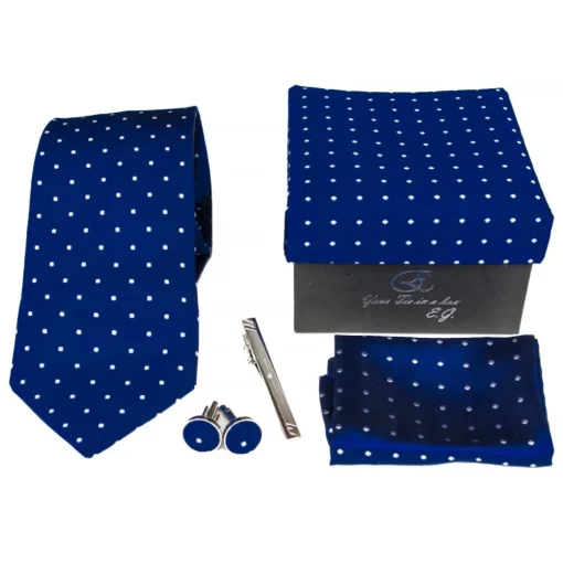 Coffret Cravates E.G. Cravates E.G. - Polka Dot Tie - Ultramarine - Avvenice^ Ties & Bow Ties