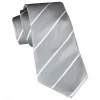 Coffret Cravates E.G. Cravates E.G. - Single Stripe Tie - Ice Gray - Avvenice