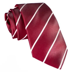 Coffret Cravates E.G. Cravates E.G. - Single Stripe Tie - Cardinal Red - Avvenice^ Ties & Bow Ties