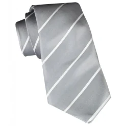 Coffret Cravates E.G. Cravates E.G. - Single Stripe Tie - Ice Gray - Avvenice