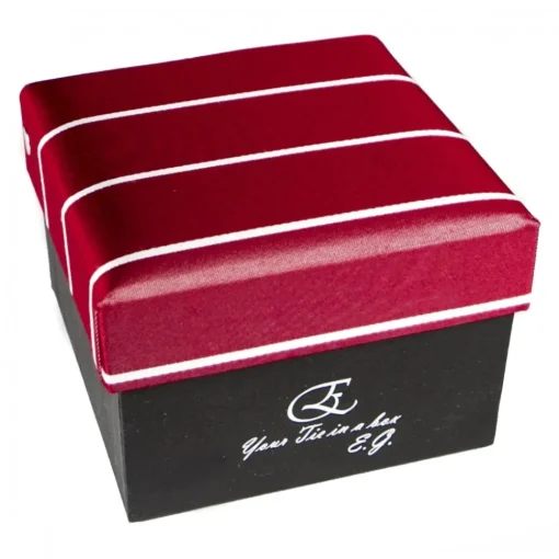 Coffret Cravates E.G. Cravates E.G. - Single Stripe Tie - Cardinal Red - Avvenice^ Ties & Bow Ties
