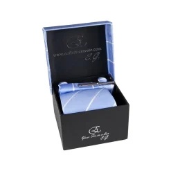 Coffret Cravates E.G. Cravates E.G. - Single Stripe Tie - Sky Blue - Avvenice