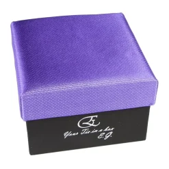 Coffret Cravates E.G. Cravates E.G. - Solid Square Pattern Tie - Violet - Avvenice^ Ties & Bow Ties