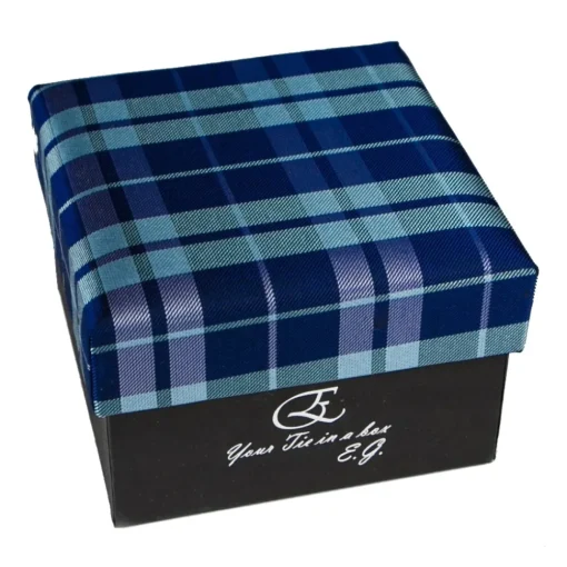 Coffret Cravates E.G. Cravates E.G. - Tartan Tie - Blue Navy - Avvenice