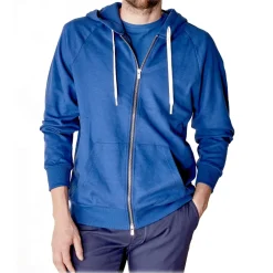 Cruna - Bel Air Sweatshirt in Cotton and Cashmere - 386 - Royal Blue - Handmade in Italy - Luxury High Quality Sweatshirt - Avvenice^ Tops