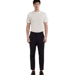 Cruna - Brera One Pince Trousers - 1527 - Night Blue - Handmade in Italy - Luxury High Quality Collection - Avvenice