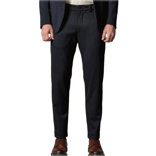 Cruna - Marais Trousers in Tech Wool - 648 - Night Blue - Handmade in Italy - Luxury High Quality Pants - Avvenice^ Trousers