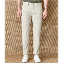 Cruna - Marais Trousers in Linen - 540 - ECRU - Handmade in Italy - Luxury High Quality Pants - Avvenice^ Trousers