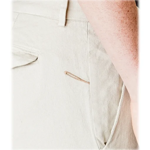 Cruna - Marais Trousers in Linen - 540 - ECRU - Handmade in Italy - Luxury High Quality Pants - Avvenice^ Trousers