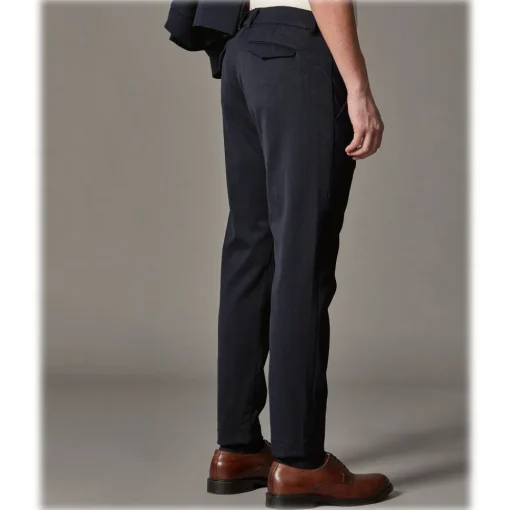 Cruna - Marais Trousers in Tech Wool - 648 - Night Blue - Handmade in Italy - Luxury High Quality Pants - Avvenice^ Trousers