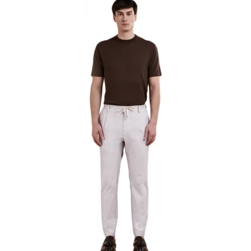 Cruna - Mitte Trousers - 1512 - Chocolate - Handmade in Italy - Luxury High Quality Collection - Avvenice