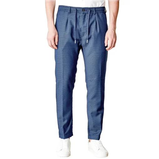 Cruna - Mitte Trousers in Fresh Wool - 562 - Navy - Handmade in Italy - Luxury High Quality Pants - Avvenice^ Trousers
