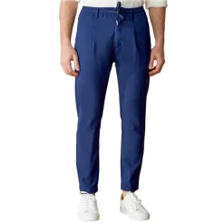 Cruna - Mitte Trousers in Fresh Wool - 560 - Navy - Handmade in Italy - Luxury High Quality Pants - Avvenice^ Trousers