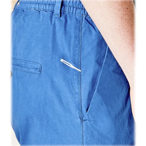 Cruna - Mitte Trousers in Cotton - 511 - Royal - Handmade in Italy - Luxury High Quality Pants - Avvenice^ Trousers
