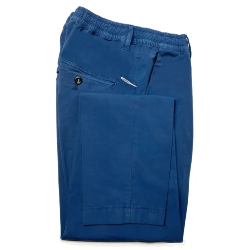 Cruna - Mitte Trousers in Cotton - 511 - Royal - Handmade in Italy - Luxury High Quality Pants - Avvenice^ Trousers