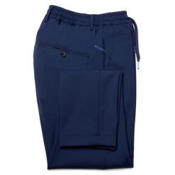 Cruna - Mitte Trousers in Fresh Wool - 560 - Navy - Handmade in Italy - Luxury High Quality Pants - Avvenice^ Trousers