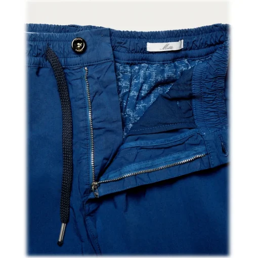 Cruna - Mitte Trousers in Cotton - 511 - Royal - Handmade in Italy - Luxury High Quality Pants - Avvenice^ Trousers