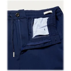Cruna - Mitte Trousers in Fresh Wool - 560 - Navy - Handmade in Italy - Luxury High Quality Pants - Avvenice^ Trousers