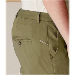 Cruna - New Town Trousers in Cotton - 522 - Army - Handmade in Italy - Luxury High Quality Pants - Avvenice^ Trousers