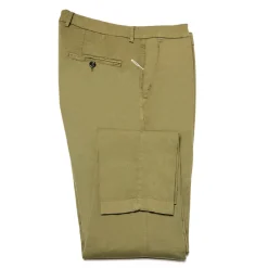 Cruna - New Town Trousers in Cotton - 522 - Army - Handmade in Italy - Luxury High Quality Pants - Avvenice^ Trousers