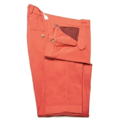 Cruna - New Town Trousers in Cotton - 520 - Red - Handmade in Italy - Luxury High Quality Pants - Avvenice^ Trousers