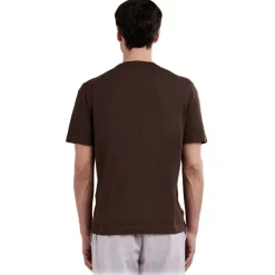 Cruna - Nizza Knitted T-Shirt - 1531 - Dark Brown - Handmade in Italy - Luxury High Quality Collection - Avvenice^ T-shirt