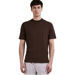 Cruna - Nizza Knitted T-Shirt - 1531 - Dark Brown - Handmade in Italy - Luxury High Quality Collection - Avvenice^ T-shirt