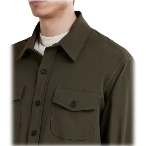 Cruna - Osaka Overshirt - 0001 - Green - Handmade in Italy - Luxury High Quality Collection - Avvenice^ Jackets